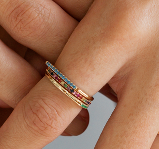 Rainbow Eternity Stackable Ring