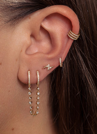 Mini earcuff met diamanten