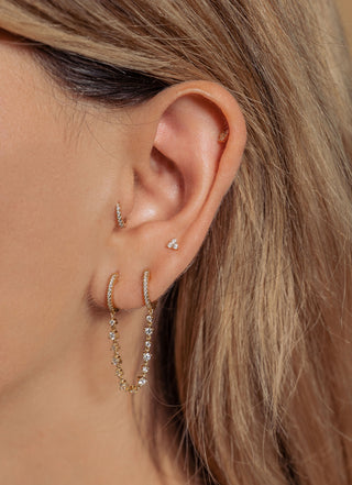 Mini Floral Piercing with Diamonds
