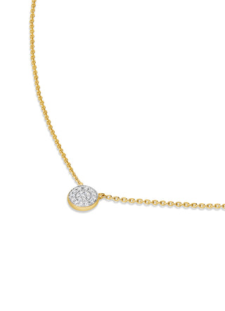 Circle Necklace with Diamonds