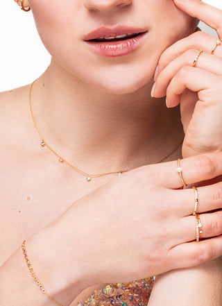 Dots ketting met diamanten