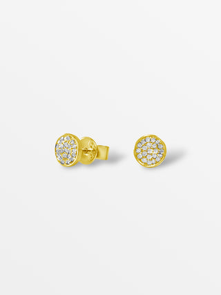 Circle Ear Studs with Diamonds