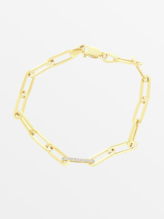 Diamond Paperclip Bracelet