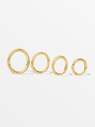 18 Karat Gold Seamless 'Clicker' Hoop Earring