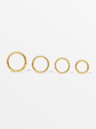 18 Karat Gold Seamless 'Clicker' Hoop Earring