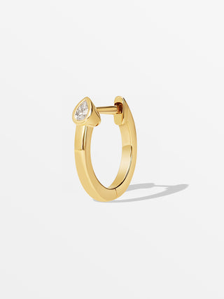 Bezel Peer Huggies met Diamant