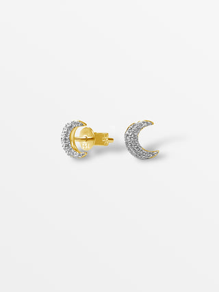 Half Moon Earrings with Diamonds