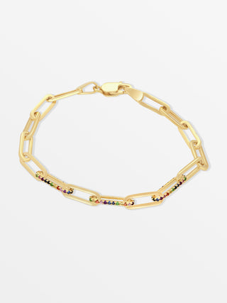 Rainbow Paperclip Bracelet