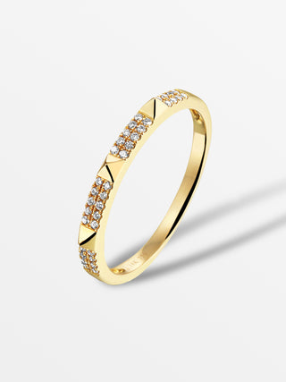 Studs Stackable Ring with Diamonds
