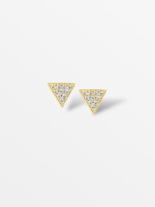 Triangle Ear Studs with Diamonds