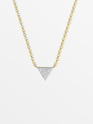 Triangle Necklace with Diamonds