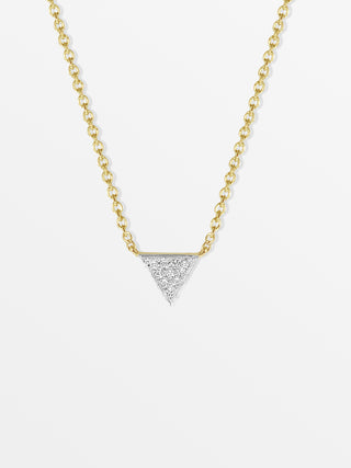 Driehoek ketting met diamanten