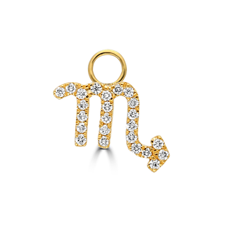 Horoscope Huggie Charms with Diamonds