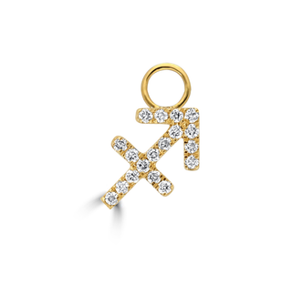 Horoscope Huggie Charms with Diamonds