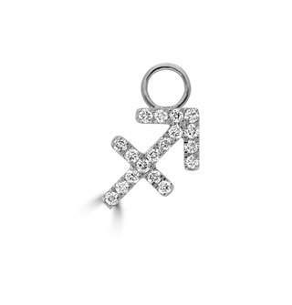 Horoscope Huggie Charms with Diamonds