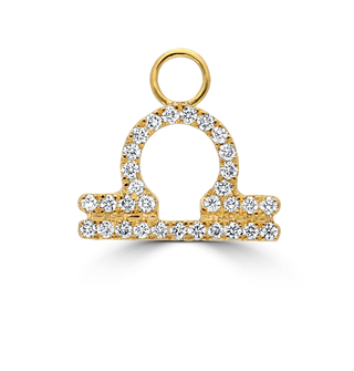 Horoscope Huggie Charms with Diamonds