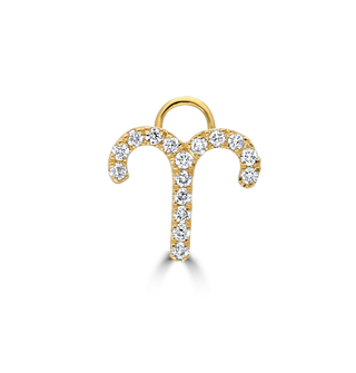 Horoscope Huggie Charms with Diamonds