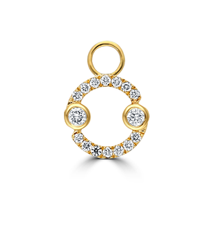 Horoscope Huggie Charms with Diamonds