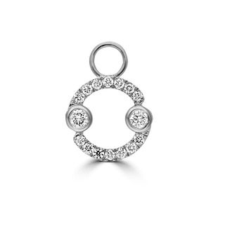 Horoscope Huggie Charms with Diamonds