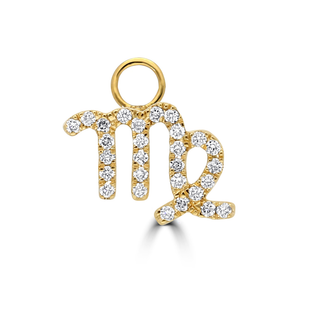 Horoscope Huggie Charms with Diamonds