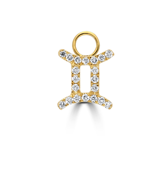 Horoscope Huggie Charms with Diamonds