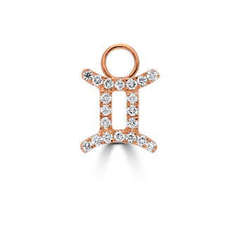 Horoscope Huggie Charms with Diamonds