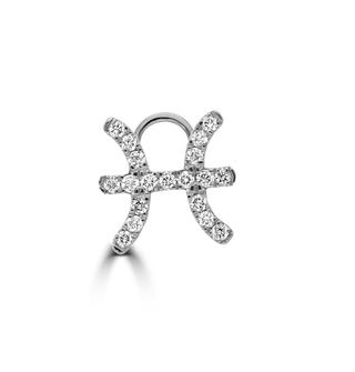 Horoscope Huggie Charms with Diamonds