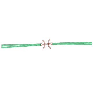 Horoscope Charm Bracelet with Cotton Cord