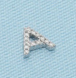 Single Initial Ear Stud with Diamonds