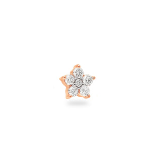 Floral oorstekers met diamanten