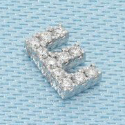 Single Initial Ear Stud with Diamonds