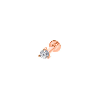 Briljant geslepen diamanten piercing 0,03 karaat