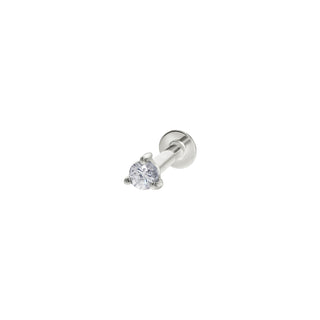 Briljant geslepen diamanten piercing 0,03 karaat