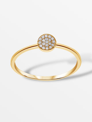 Circle Stackable Ring with Diamonds