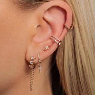 Double Wrap Diamond Ear Cuff