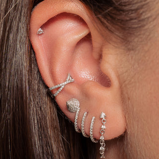 Cone Earrings with Diamonds