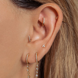 Triangle Piercing with Diamonds