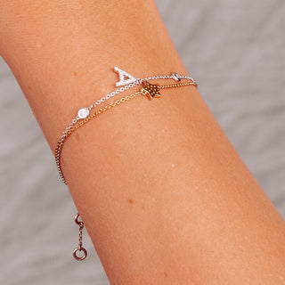 Sterarmband in geelgoud met diamant