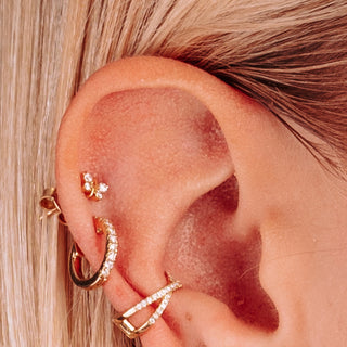 Crossover Diamond Ear Cuff