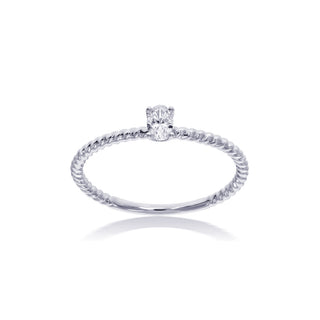 Fancy Shape Oval Diamond Solitaire Ring