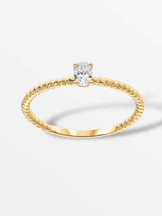 Fancy Shape Oval Diamond Solitaire Ring