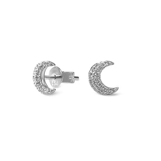Half Moon Earrings with Diamonds
