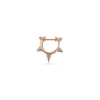 Bullet studded oorbellen met diamanten