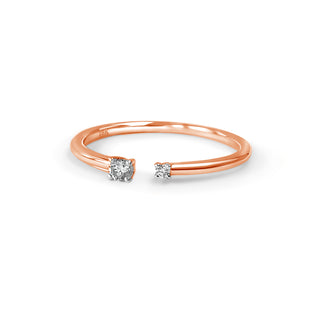 Duplicity ring met diamanten