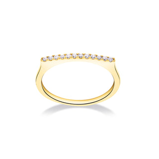 Stackable Bar Ring with Diamonds