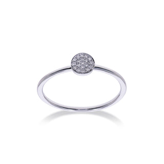 Circle Stackable Ring with Diamonds