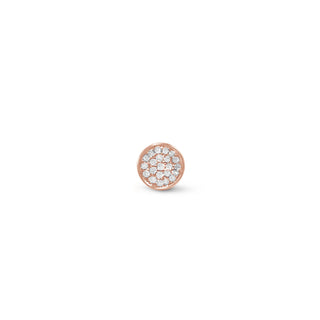 Circle Ear Studs with Diamonds