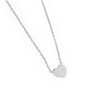 Heart Necklace with Diamonds