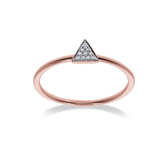 Triangle Stackable Ring with Diamonds