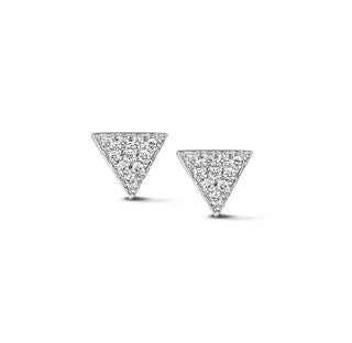 Triangle Ear Studs with Diamonds